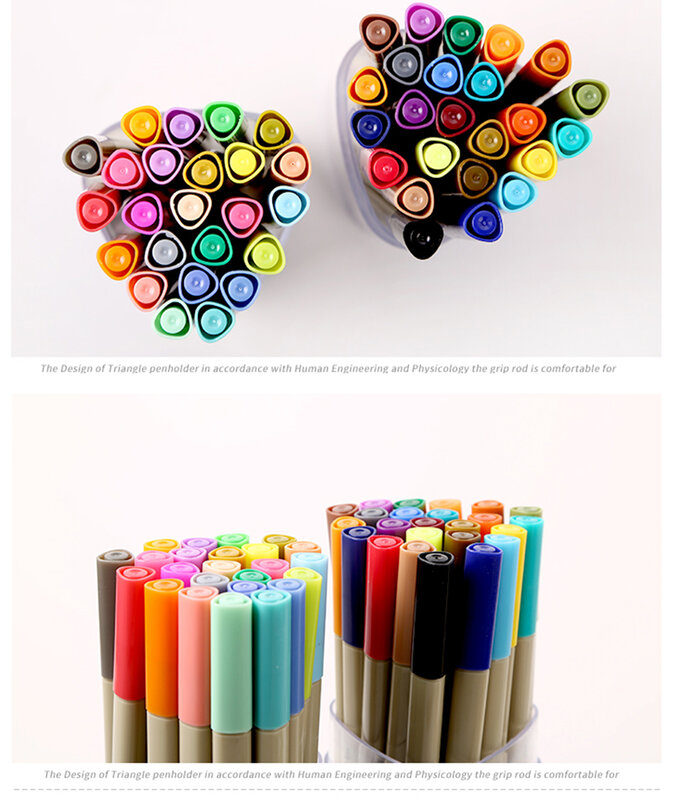 48 di colore Finecolour 24 PcsA/B Colorato Micro Linea Posca Sharpie Pigmento Vernice Penna di Indicatore Per Il Disegno