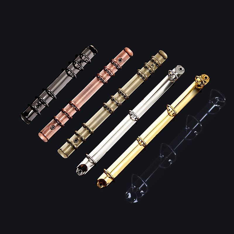 A4 B5 A5 A6 Colorful Metal Spiral Binder Clip loose-leaf Stainless Steel Binder File Folder Diary Clips Binding Ring Iron Gold