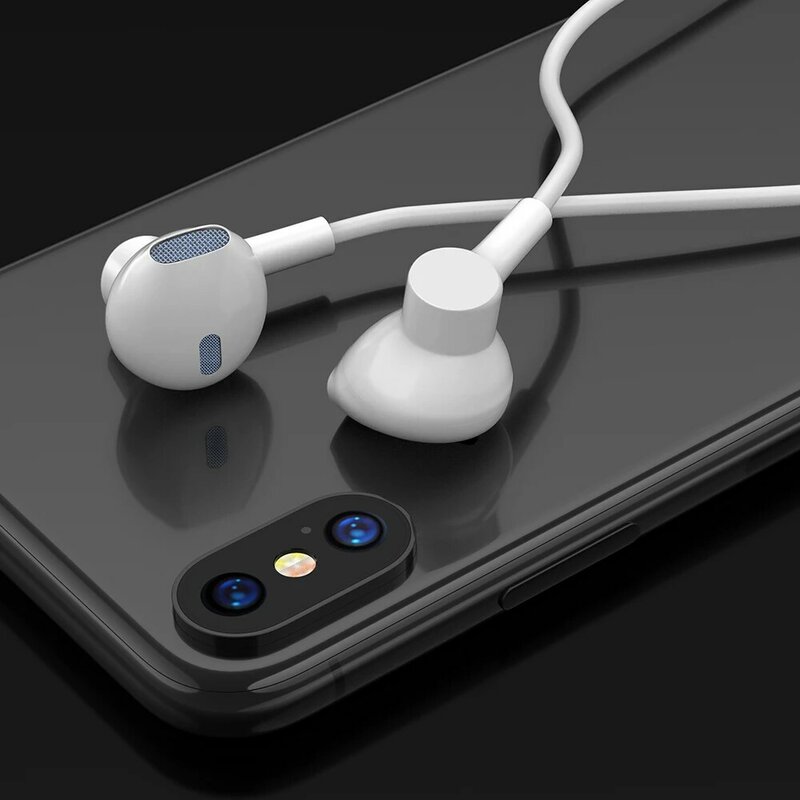 MUSTTRUE oryginalne słuchawki douszne z mikrofonem zestaw słuchawkowy Hifi słuchawki douszne Stereo słuchawki do iPhone'a 5 5S 6 6S Xiaomi fone de ouvido
