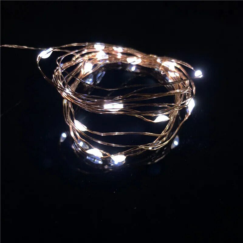 LEDストリングライト2m,5m,10m,100,3xaa,電池式,クリスマスツリー,結婚式の装飾,妖精