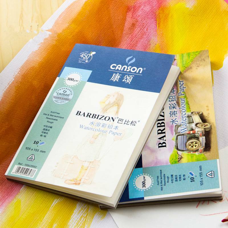300g/m2 수채화 그림 용지 10 장 엽서 크기 포켓 손으로 그린 그림 아티스트 학생을 위한 수용성 책 패드