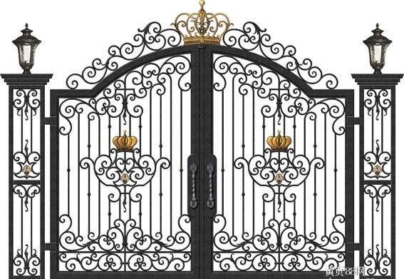 Железные входные ворота, стальные ворота из кованого железа, стальные ворота для дома