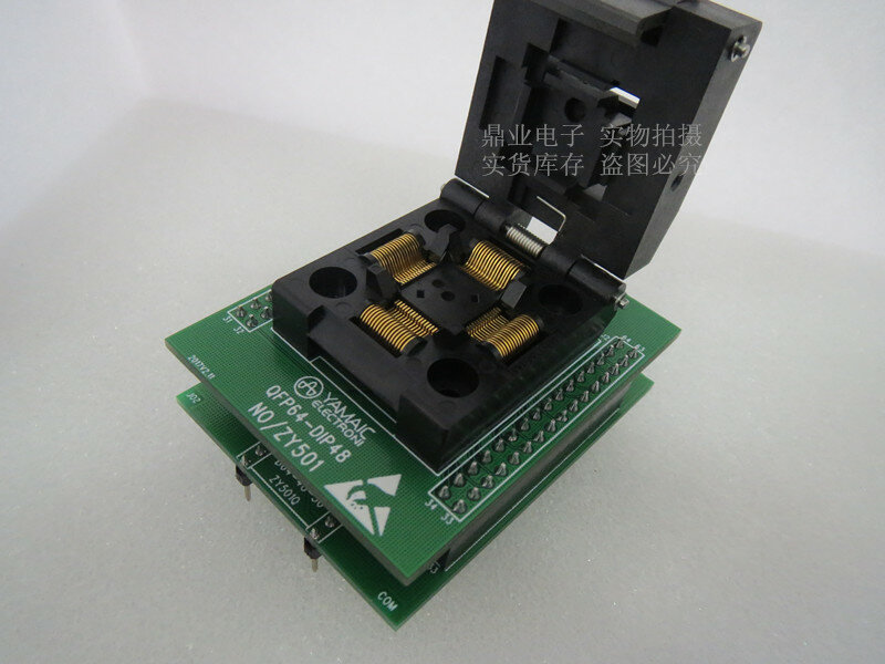 Clamshell ZY501Q QFP64-DIP48 IC51-0644-807 Yamaichi Ic Brandende Zetel Adapter Testen Seat Test Socket Testbank In Voorraad