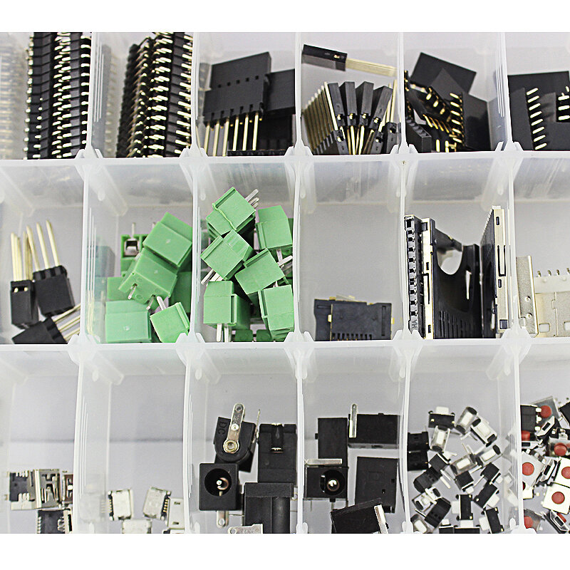 Elecrow conector kit para arduino iniciantes de aprendizagem básica conectores usb interruptor dc jack encabeçamento eletrônico diy com caixa varejo