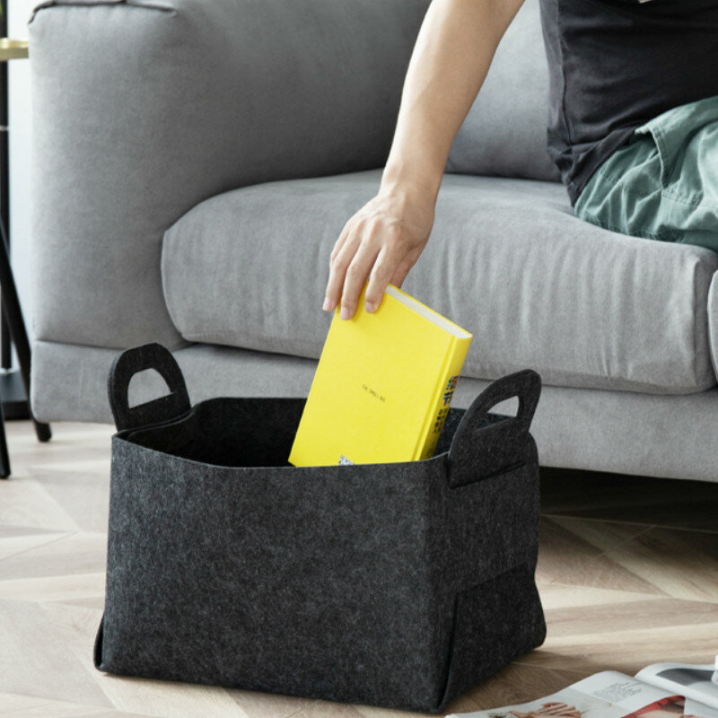Doratasia-cesta de feltro para guardar roupas, organizador moderno, caixa de livros simples, para roupas e brinquedos