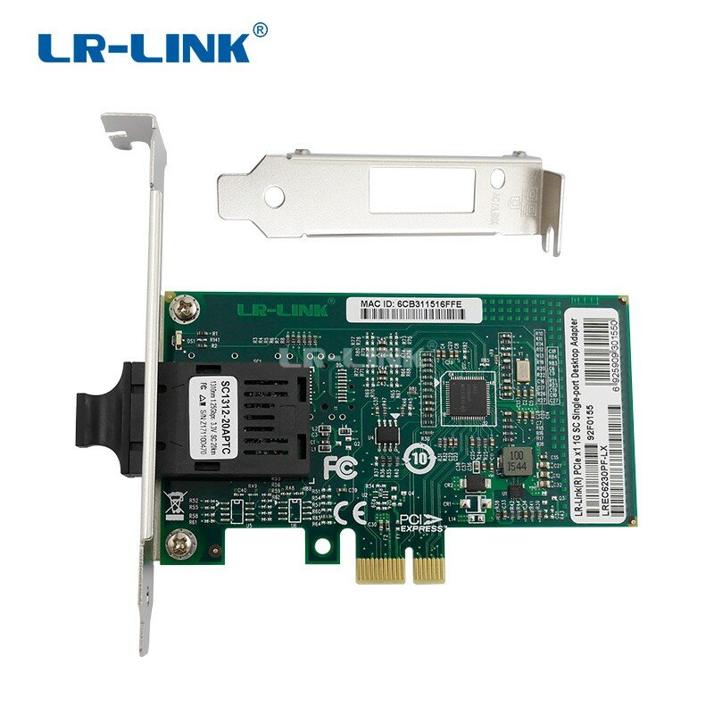 LR-LINK 6230PF-LX PCI Express Kartu Jaringan 1000Mb Gigabit Ethernet Fiber Optik Lan Adapter Controller Desktop PC Intel I210