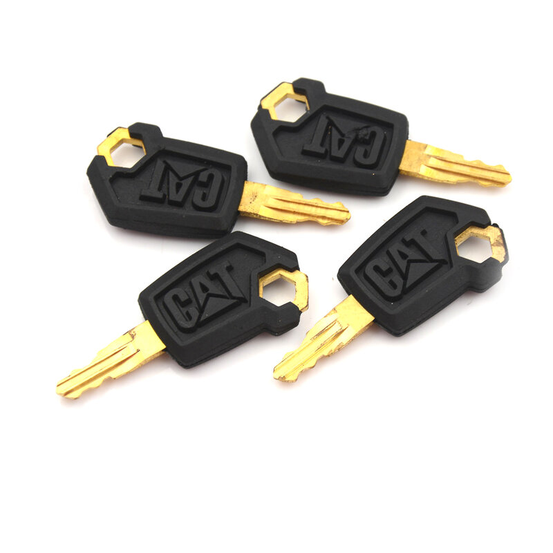 4 sztuk klucz kabina koparki kluczowe części dla 5P8500 ciężki sprzęt zapłonu ładowarka koparek zamki metalowe i plastikowe czarny i złoty