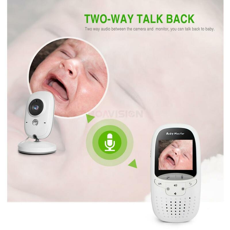 New Baby Monitor VB602 IR Night Vision Temperature Monitor Lullabies Intercom VOX Mode Video Baby Camera Walkie Talkie