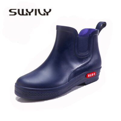 Sepatu Bot Hujan SWYIVY Wanita 34 44 Sepatu Bot Hujan Pergelangan Kaki 2018 Nyaman Sepatu Air Tahan Air Wanita Berkualitas Sepatu Bot Hujan Wanita