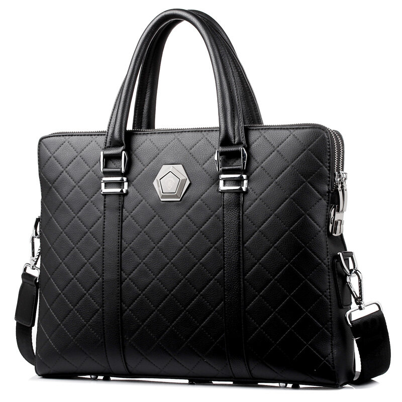 Men Anti theft Laptop Briefcase Handbag Coded Lock Double Layers Shoulder Bag New Design Crossbody Bag Male Business Travel Bag
