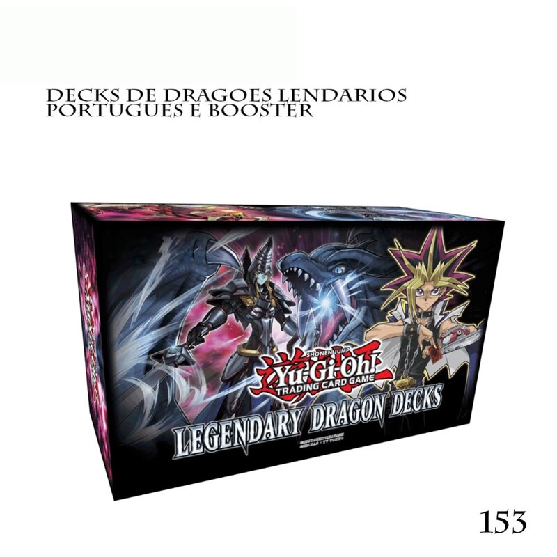 Juego de cartas coleccionables de Yu Gi Oh, the Legendary Dragon Decks, cartas de yu-gi-oh en inglés para caja de colección, unids/set de 153