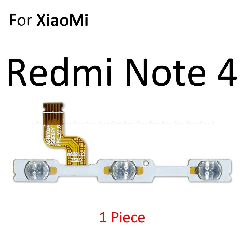 Dành Cho Xiaomi Redmi 3X 3 3S 4A 5 Plus Note 5 5A 2 4 3 Pro Phiên Bản Đặc Biệt 4X quyền Lực Toàn Cầu Công Tắc Tắt Mở Nút Âm Lượng Cáp Mềm