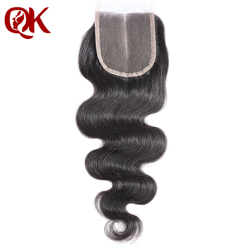 QueenKing Hair 4 Bundles With With Middle Part Closure Brazilian Body Remy Hair
