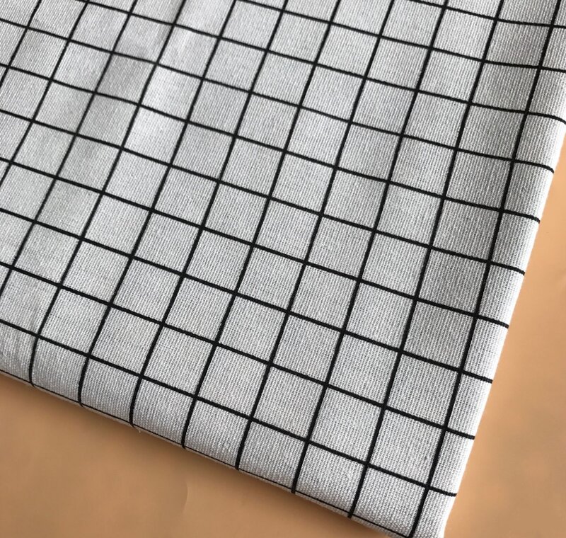50x150 cm tecido de linho xadrez impresso pano costura estofando tecidos para retalhos bordado diy material feito à mão, 1yc3293