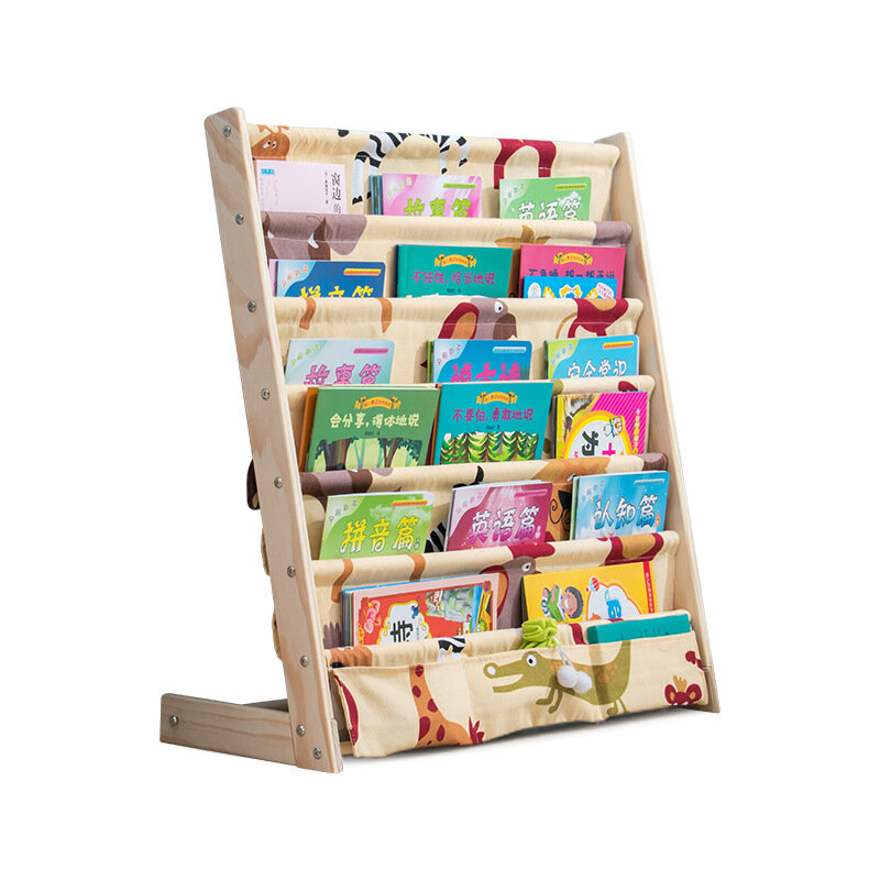 Bibliothèque en bois massif facile à installer, étagère à livres pour enfants, étagère à livres d'images, meubles de salon, maison, bureau, étagère à jouets