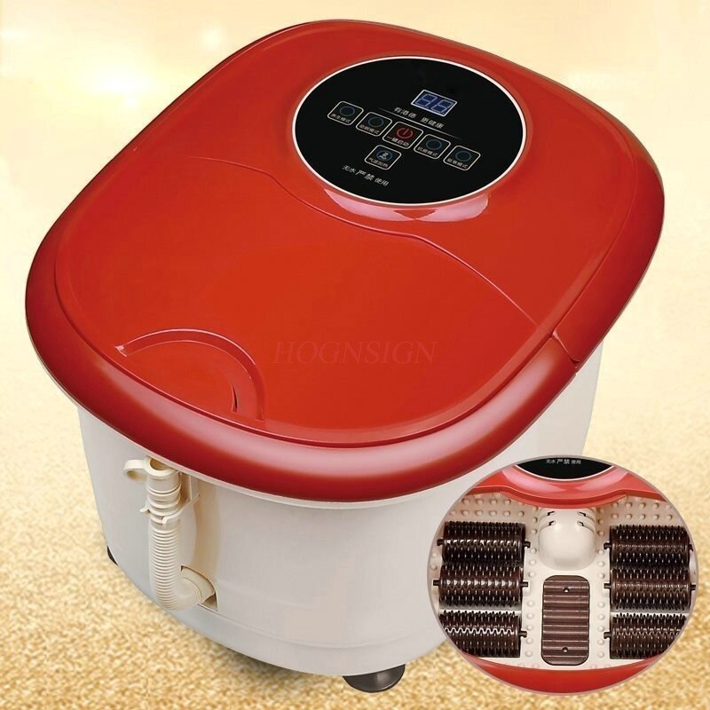 Electric Feet Clean Foot Bath Constant Temperature Heating Leg Wash Large Roller Pedicure Basin Footbath Plantar Massager