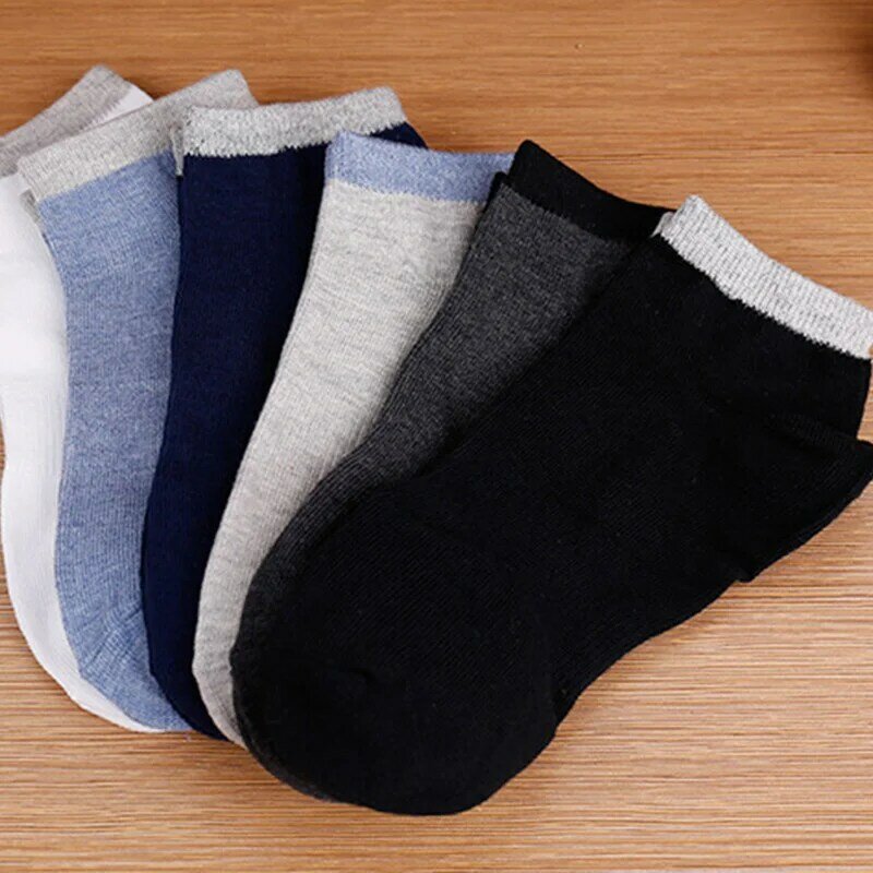 Calcetines de algodón peinado informales para hombre, calcetín transpirable, desodorante, de alta calidad, 5 pares de calcetas de hombre