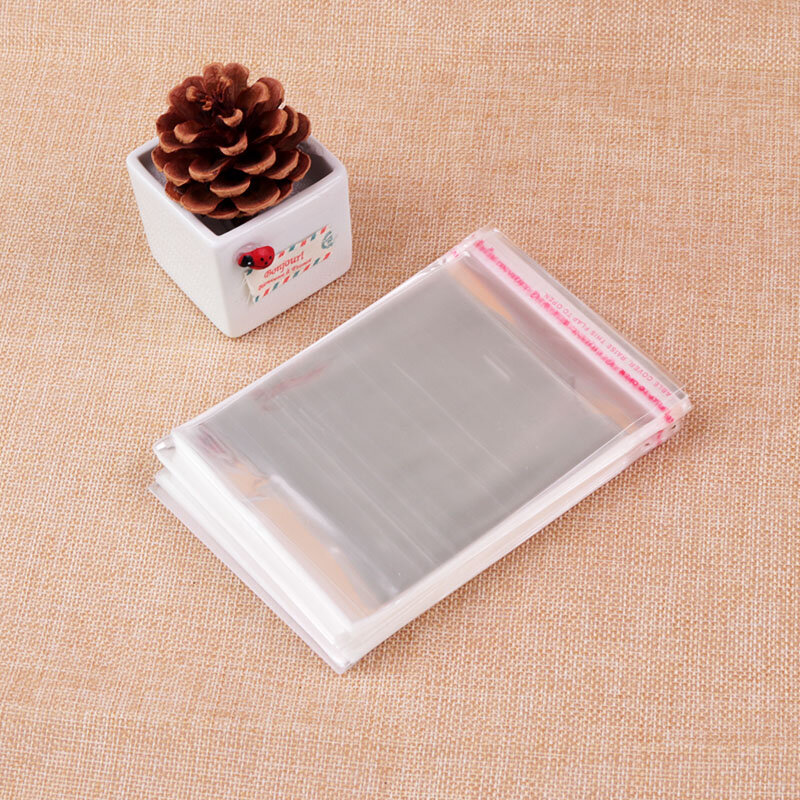 Opp 투명 자체 접착 인감 비닐 봉투 11x16cm, 목걸이/보석/선물용, diy 작은 포장 봉투, pe, 200 개