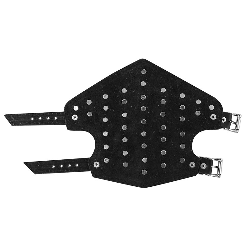 Unisex Faux Leather Metal Spikes Gauntlet Wristband Armband Medieval Bracers Protective Arm Armor Cuff for Men and Women