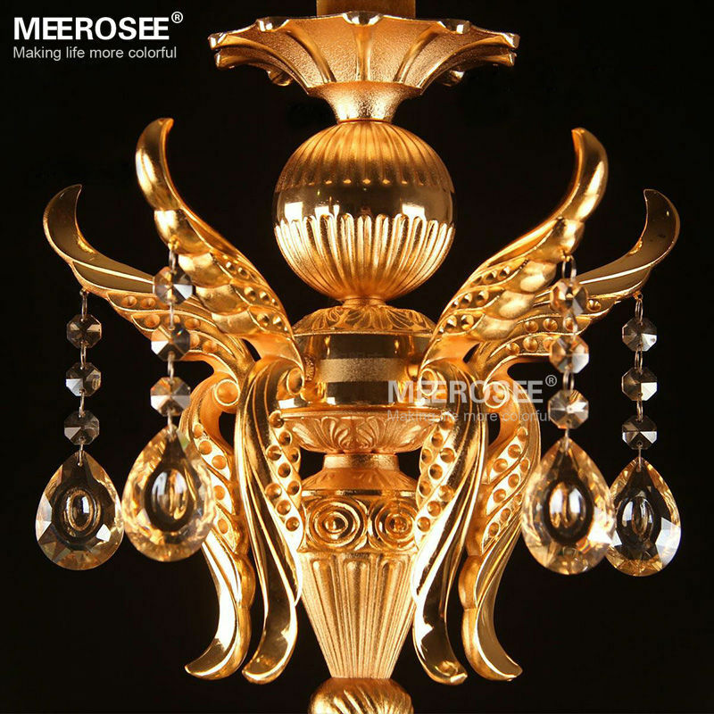 Large Royal Golden Crystal Chandelier Light Luxury Pendant Lamp Indoor Lighting For Living Room Hotel Resteruant Villa Luminaire