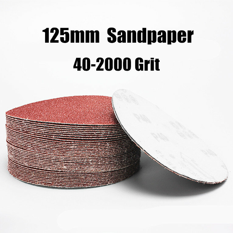샌더 디스크 샌딩 폴리싱 페이퍼 사포 디스크, 샌더 그릿용 연마 도구 #20-#2000, 125mm, 20 개