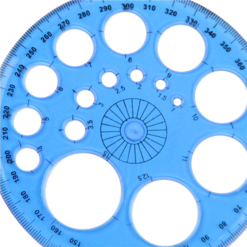 1 قطعة دائري جديد البلاستيك حاكم قالب دائرة خليط القدم 360 درجة الحكام للطلاب مكتب المدرسة هدية