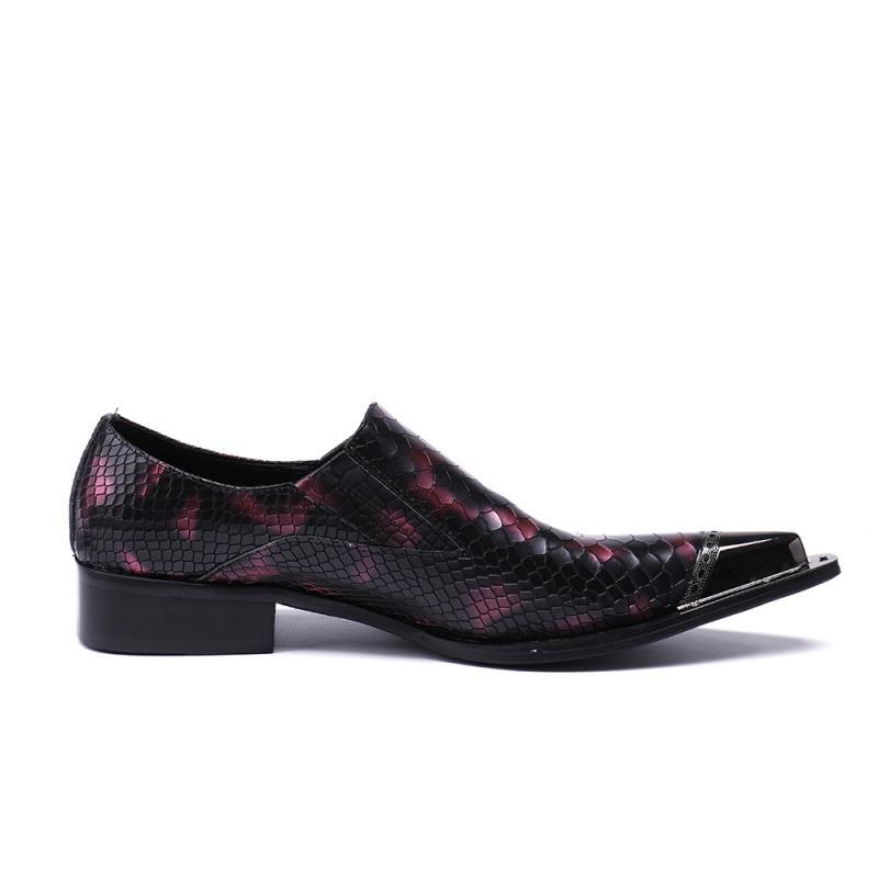 Heren italiaanse leather puntschoen dress schoenen krokodil spiked loafers lage hakken oxford schoenen voor mannen elegante snake sepatu pria