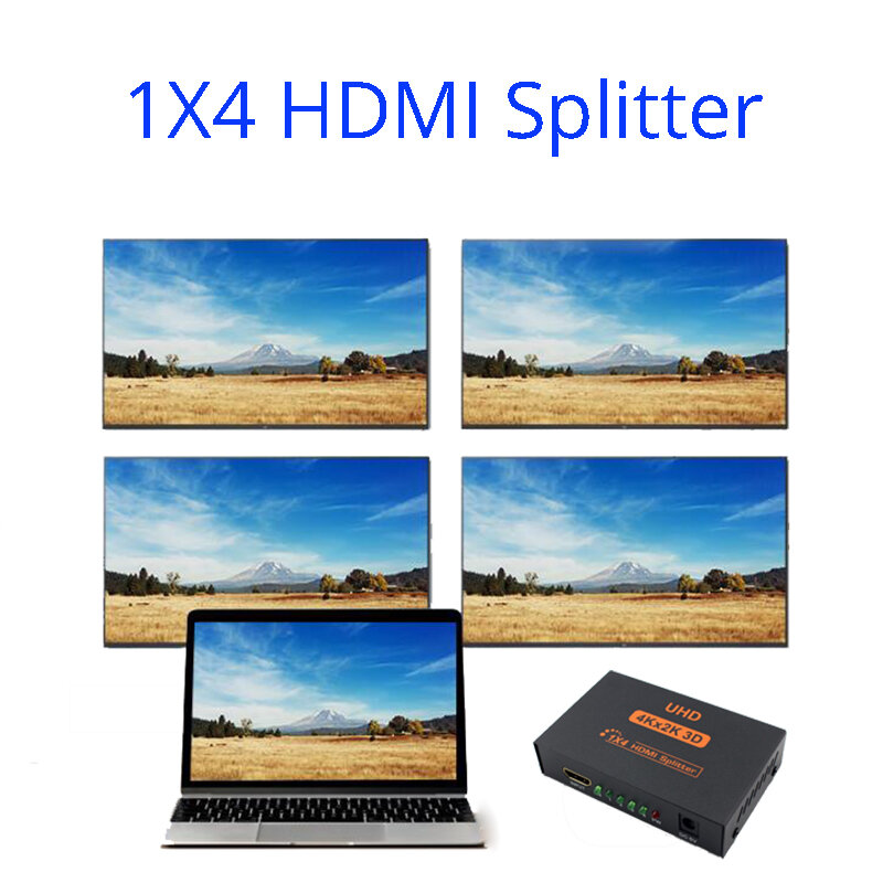 4 منافذ HDMI-متوافق الخائن 1 المدخلات 4 الإخراج HD الكمبيوتر فيديو محور الجلاد مشاركة متزامن 4K * 2K