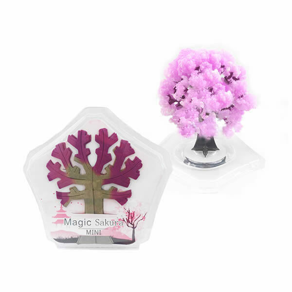 Árvore de natal infantil 2019 90mm, brinquedo mágico de cultivo em papel, árvore de natal para crianças, desktop, flor de cerejeira, baum