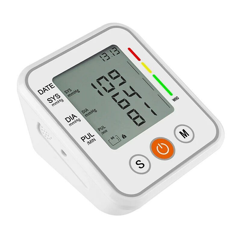Household Medical Upper Arm Blood Pressure Cuff Monitor Tonometer Automatic Sphygmomanometer Tensiometer Bp Heart Rate Meter