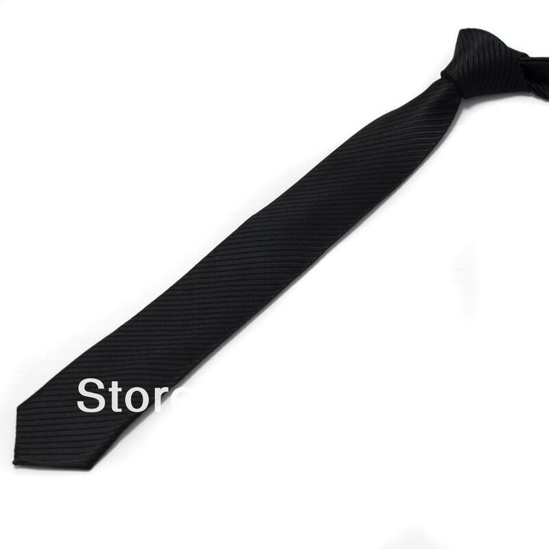 Thời trang 2018 Quan Hệ Mỏng neck Tie Nam cà vạt sọc Rắn Polyester chất lượng cao