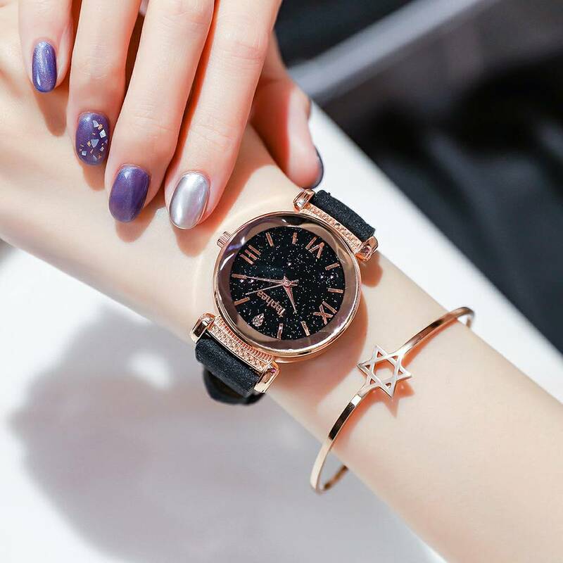 Women's Watches Star Starry Sky Watch 2019 Fashion Leather Women Wrist Ladies Luxury Gift Watch Quartz Watches Relogio Feminino