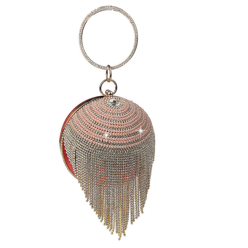 JaneVini – sacs à main strass argentés, pochettes boule à bandoulière, sacs de soirée cristal scintillant chaîne de perles, bracelets de fête