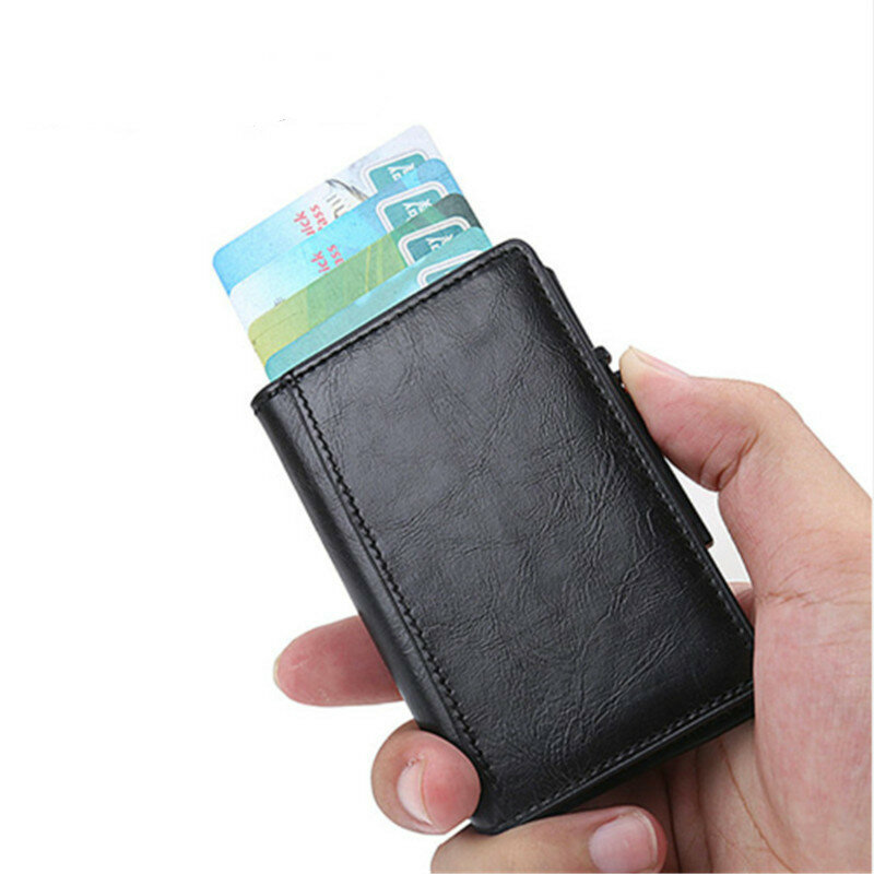 Zovyvol กระเป๋าใส่บัตรเครดิตสำหรับผู้หญิงผู้ชายแฟชั่นกระเป๋าเก็บบัตรแบบ RFID กระเป๋าเงินใส่บัตรบัตรเครดิตทำจากอลูมิเนียมช่องใส่บัตรประจำตัวกระเป๋าเงินแบบบางบัตร