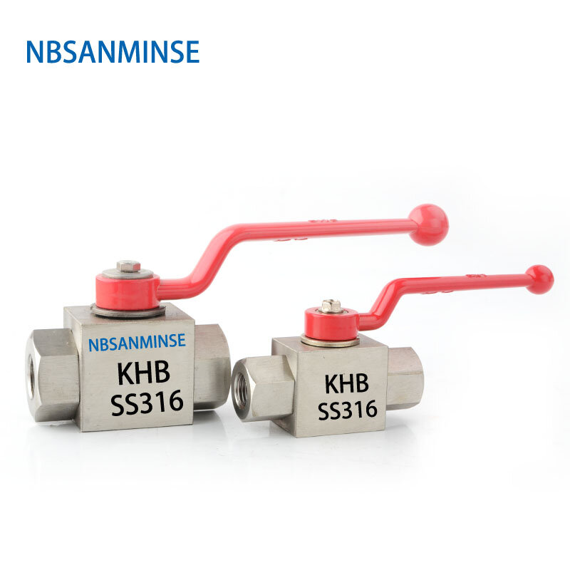 Aço inoxidável de alta pressão válvula de esfera khb com npt g 2 anti corrosão design engenheiro indústria aplicação nbsanminse