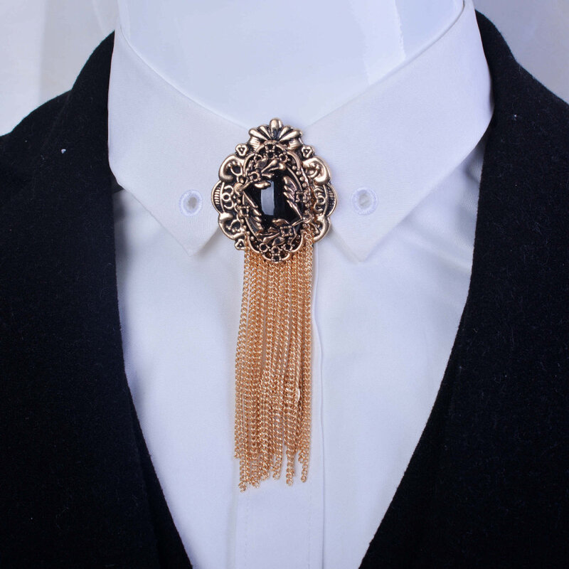 Nowa darmowa wysyłka moda męska męskie dodatki do przystrajania kobiecej głowy koreański Medal kobiety para tassel broszka krawat wzór retro barok palace