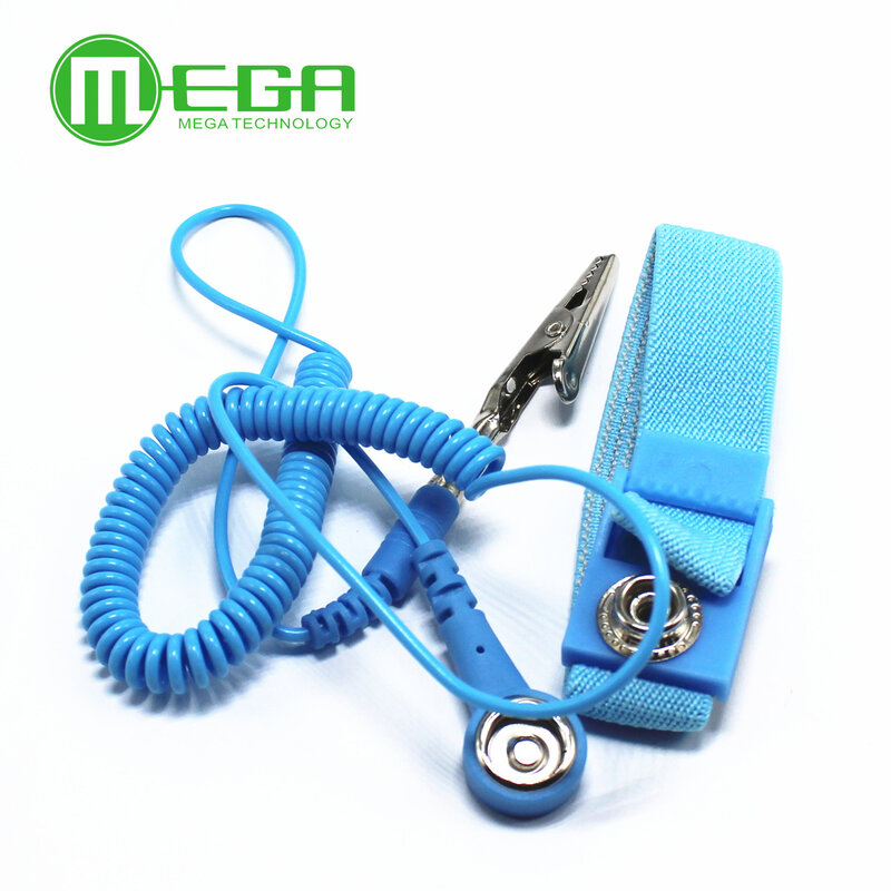 1 szt. Regulowana bransoletka antystatyczna elektrostatyczny kabel wyładowczy ESD wielokrotnego użytku wymienny pasek do ręki z przewodem uziemiającym