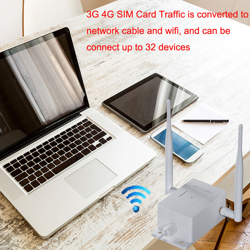 Enrutador de tarjeta SIM 3G 4G, dispositivo resistente al agua IP66, desbloqueado, con 3 antenas de 5dbi, módulo industrial para cámara IP inalámbrica WIFI AHD