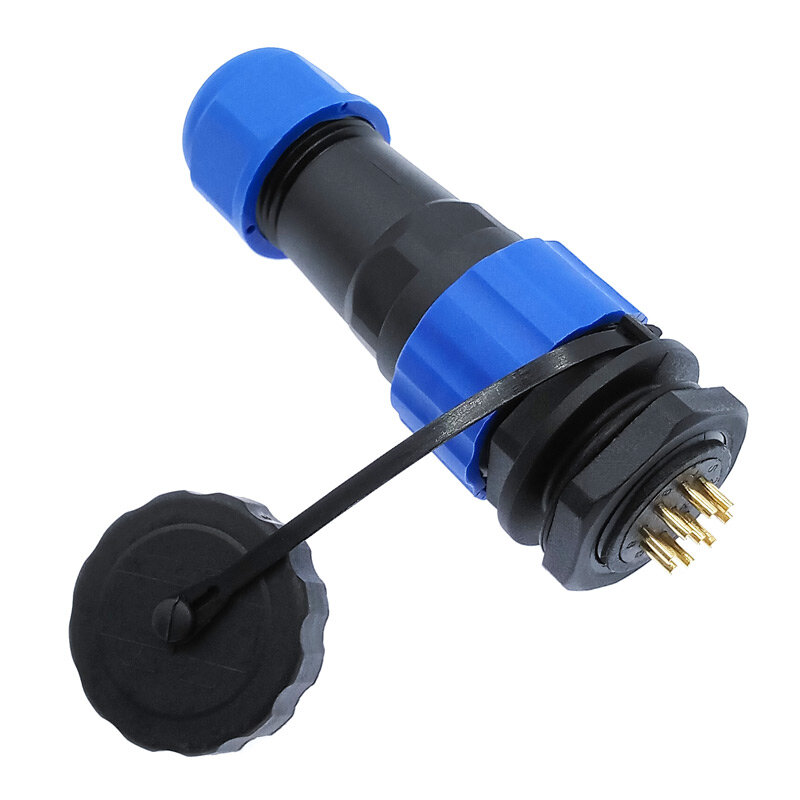 SP20 Straight waterproof connector 2 pin 3/4/5/6/7/8/9/10/12/14Pin IP68 Industrial cable connector