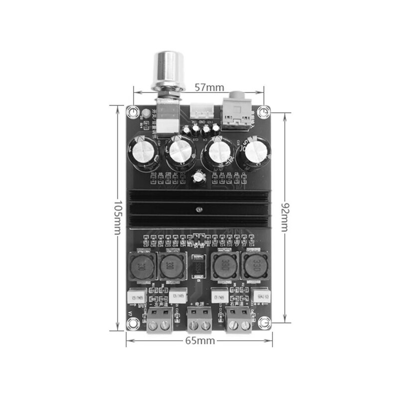 Placa amplificadora de potência digital tda3116d2, placa amplificadora de canal duplo tpa3116 12-24v