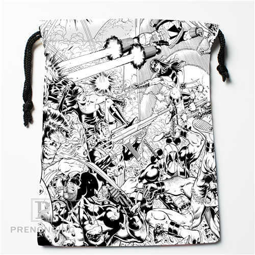 Niestandardowe Marvel Cartoon torby ze sznurkiem drukowanie moda woreczki podróżne Mini portmonetka torba zabawka do pływania i chodzenia rozmiar 18x22cm #171208-15