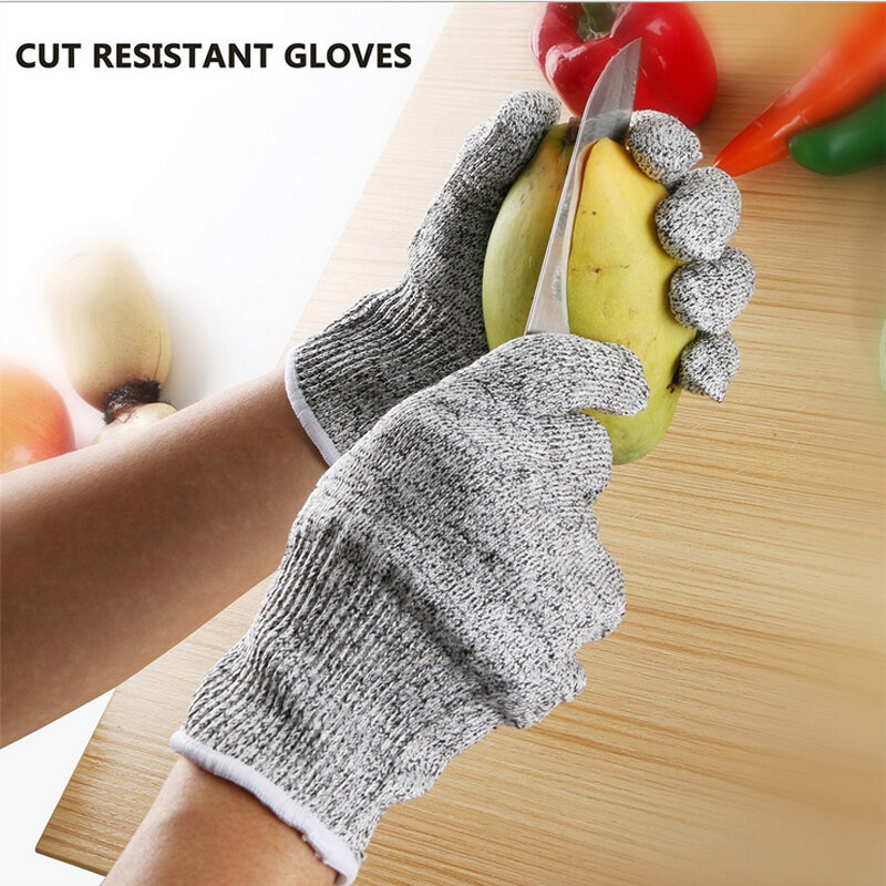 Luvas resistentes ao corte para alimentos, fio de aço inoxidável, malha metálica, anti-corte, resistente a facadas, cozinha