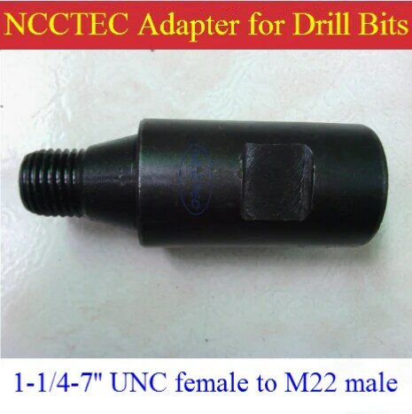 adapter connector 1-1/4-7'' UNC female to M22 male for diamond drill machine which has 1-1/4-7'' male thread FREE shipping
