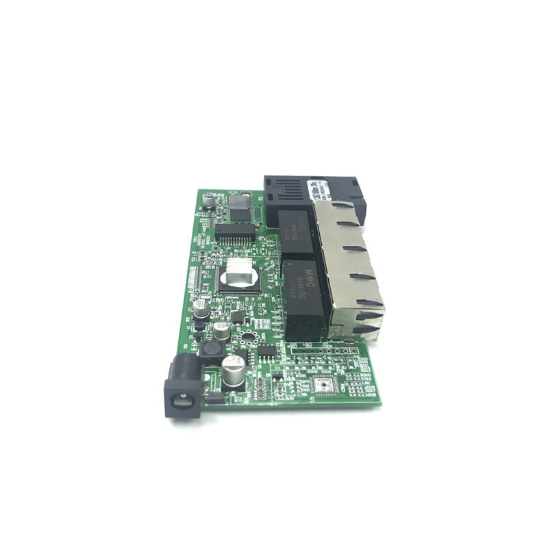 10/100/1000M Gigabit włącznik Ethernet optyczny Media konwerter tryb pojedynczy 4 RJ45 nieuczciwych praktyk handlowych i 1 SFP z włókna zarząd portu PCB płyty głównej