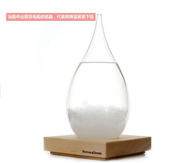 1PC 6X12CM Storm Glass Weather Forecast Water Hourglass Mini Hourglass Liquid Hourglass Barometer Tempo Drop J1185
