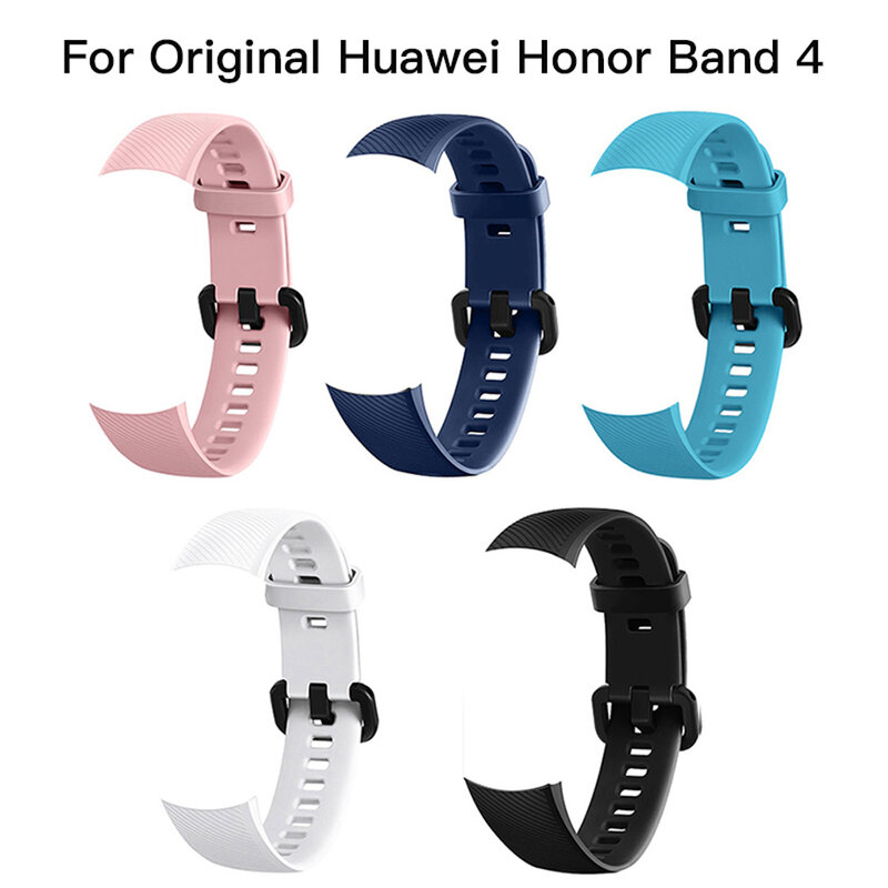 En Stock correa de muñeca de silicona para Huawei honor Band 4 versión estándar pulsera inteligente pulsera deportiva banda de honor 4 correa