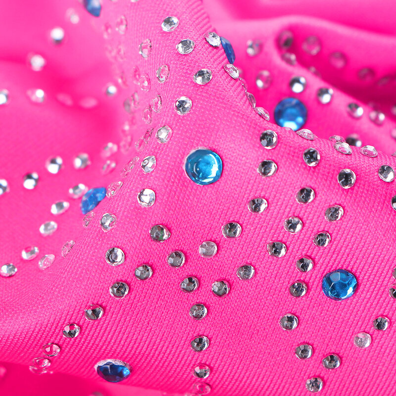 Балетное трико BAOHULU для девочек, без рукавов, с V-образным вырезом, с градиентным цветом, танцевальная одежда, платье, гимнастический купальник
