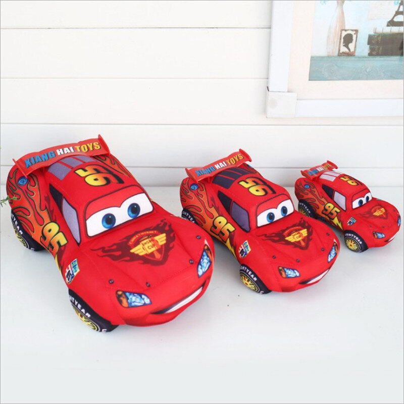 Disney Pixar Cars Brinquedos de pelúcia para crianças, McQueen, presentes bonitos dos desenhos animados para crianças, 17cm, 25cm, 35cm