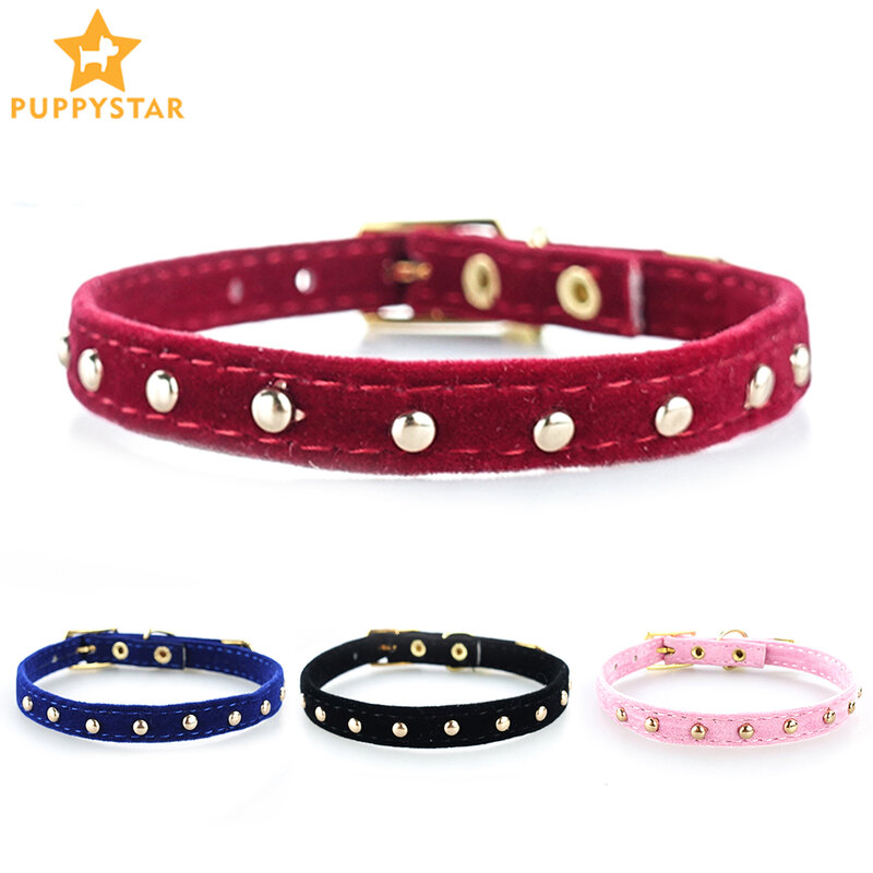 Solid Cat Collar With Bell Safety Cat Collars Kitten Adjustable Puppy Dog Collar For Small Dogs Cats Pet Collars Supplies YS0031