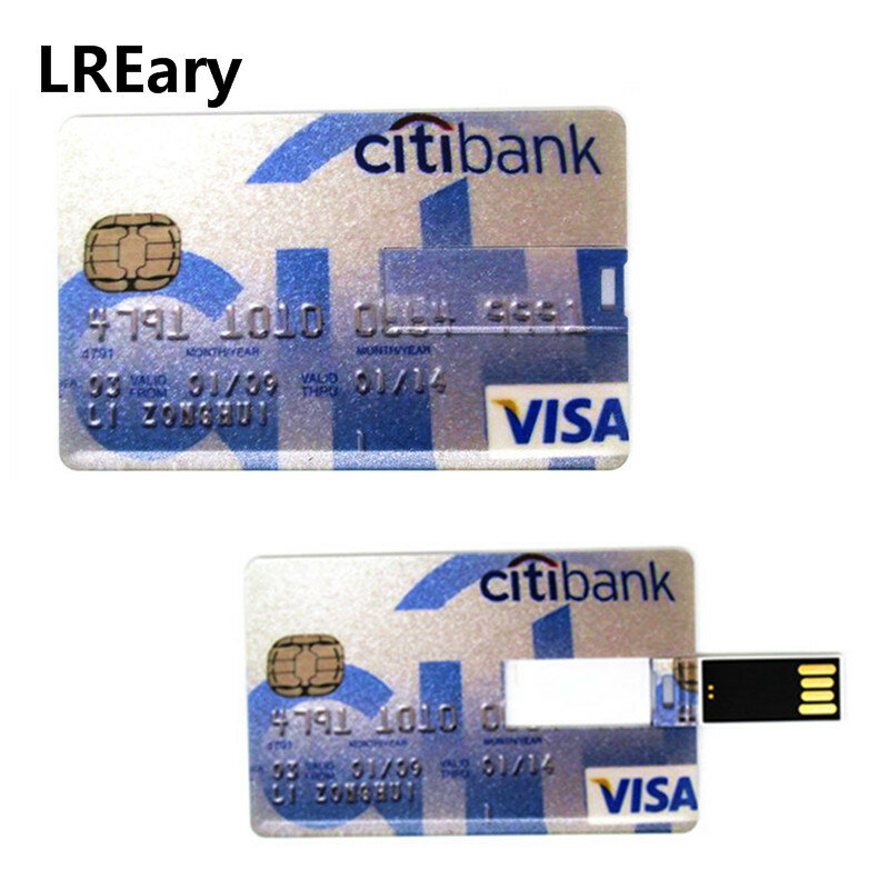Kartu Bank Super Tipis USB Memory Stick Citi Kartu Kredit USB Flash Drive 64Gb Pendrive 4GB 8GB 16GB 32GB MasterCard Pen Drive